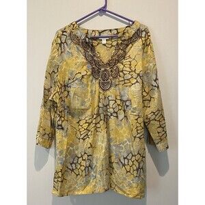 Charter Club Women’s 100% Cotton Embroidered Blouse Size 20W